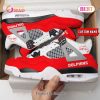 Cronulla Sharks Pattern Logo Custom Name Air Jordan 4 Shoes, Sneaker