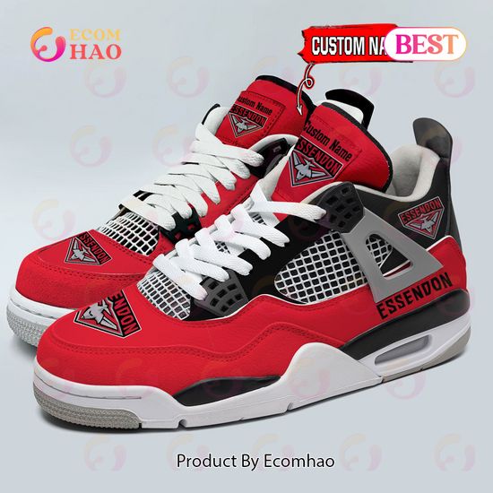 Essendon Logo Personalized Air Jordan 4 Shoes, Sneaker