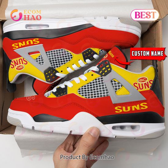 Gold Coast Suns Logo Personalized Air Jordan 4 Shoes, Sneaker