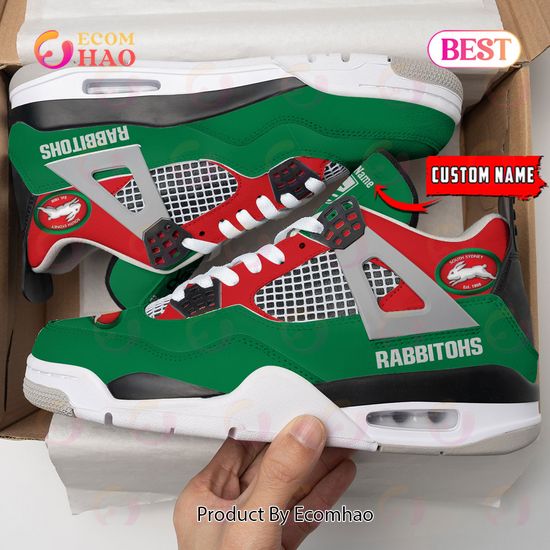 Sydney Roosters Pattern Logo Custom Name Air Jordan 4 Shoes, Sneaker