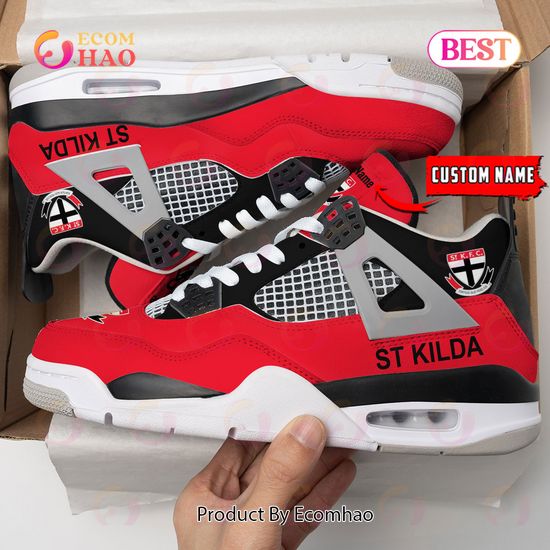 St Kilda Logo Personalized Air Jordan 4 Shoes, Sneaker