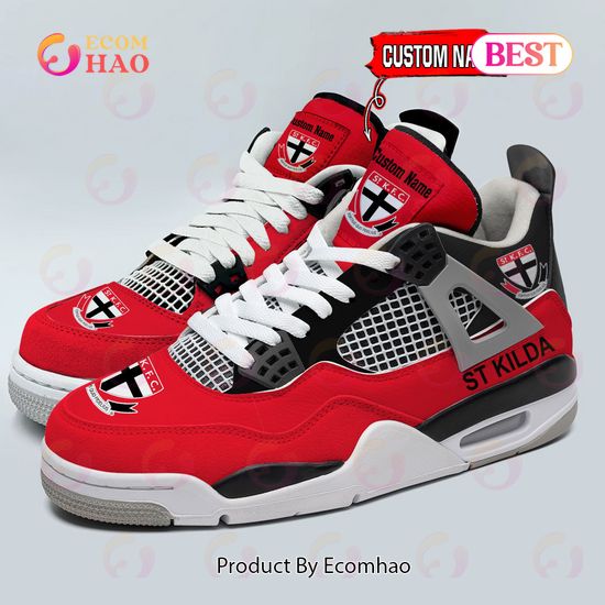 St Kilda Logo Personalized Air Jordan 4 Shoes, Sneaker