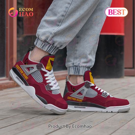 Arizona Cardinals Personalized Name NFL Air Jordan 4 Trending