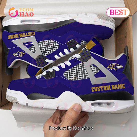 Custom Name NFL Baltimore Ravens Personalized Air Jordan 4 Shoes, Sneaker -  Ecomhao Store