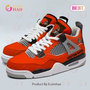 Custom Name NFL Cleveland Browns Personalized Air Jordan 4 Shoes, Sneaker