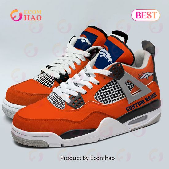 Custom Name NFL Denver Broncos Personalized Air Jordan 4 Shoes, Sneaker