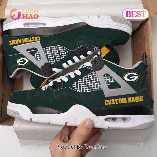 Personalized Green Bay Packers Nfl Football Custom Air Jordan 13 Shoes