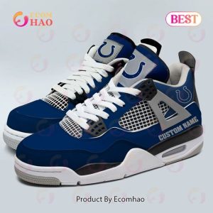 Custom Name NFL Indianapolis Colts Personalized Air Jordan 4 Shoes, Sneaker