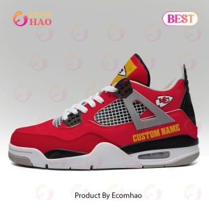 Custom Name NFL Kansas City Chiefs Personalized Air Jordan 4 Shoes, Sneaker