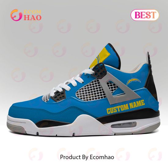 Custom Name NFL Los Angeles Chargers Personalized Air Jordan 4 Shoes, Sneaker