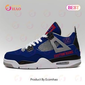 Custom Name NFL New York Giants Personalized Air Jordan 4 Shoes, Sneaker