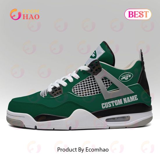 Custom Name NFL New York Jets Personalized Air Jordan 4 Shoes, Sneaker