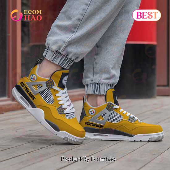 Custom Name Pittsburgh Steelers Mom Leopard Pattern Air Jordan