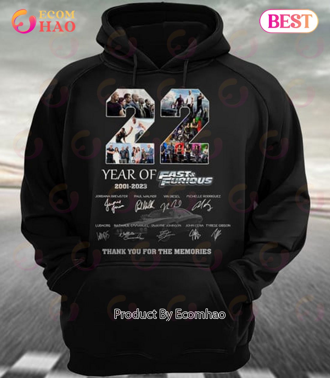 Fast & Furious 2001-2023 Thank Memories 2D Tshirt