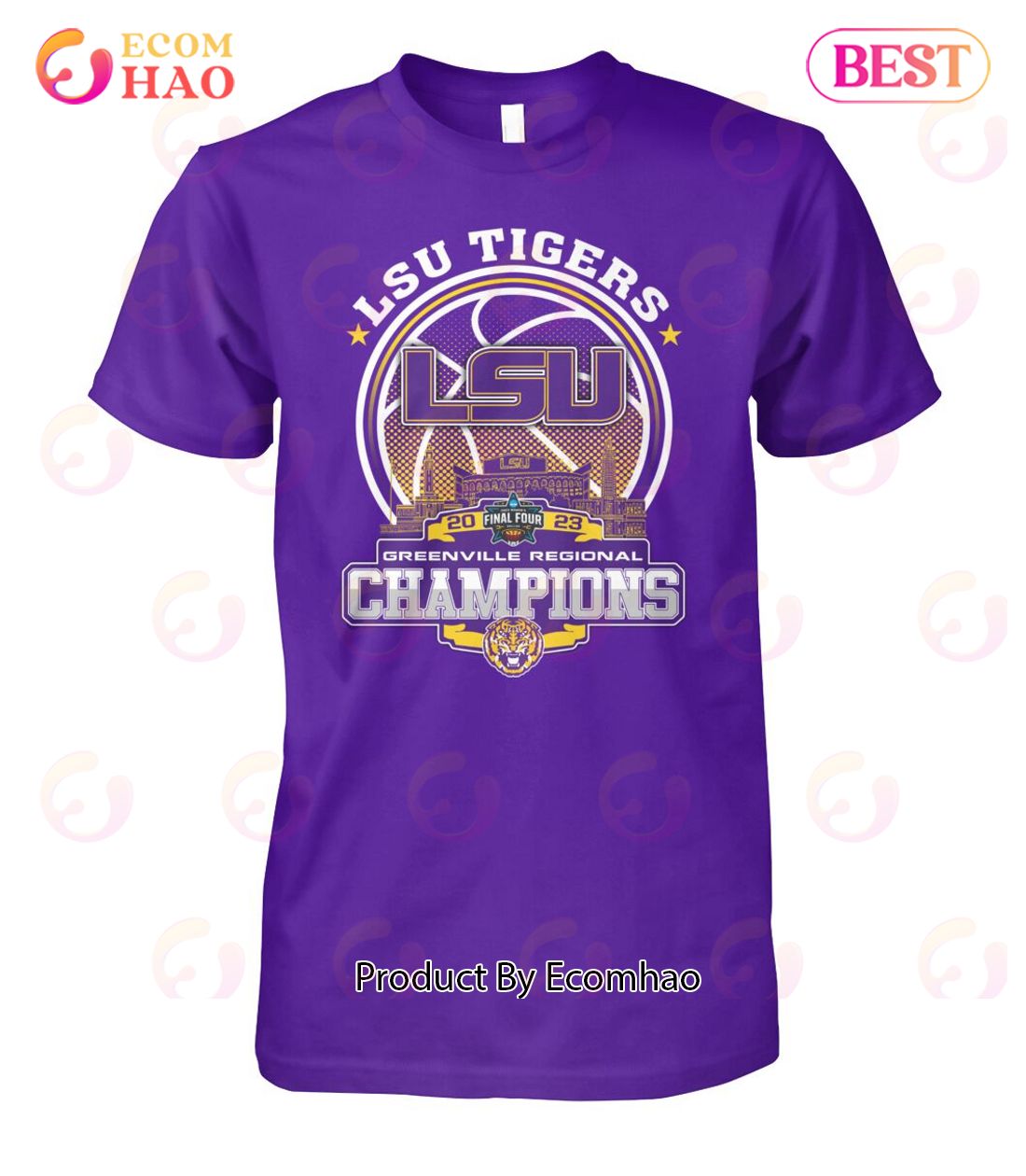 LSU Tigers Final Tour 2023 Greenville Regional Champions T-Shirt