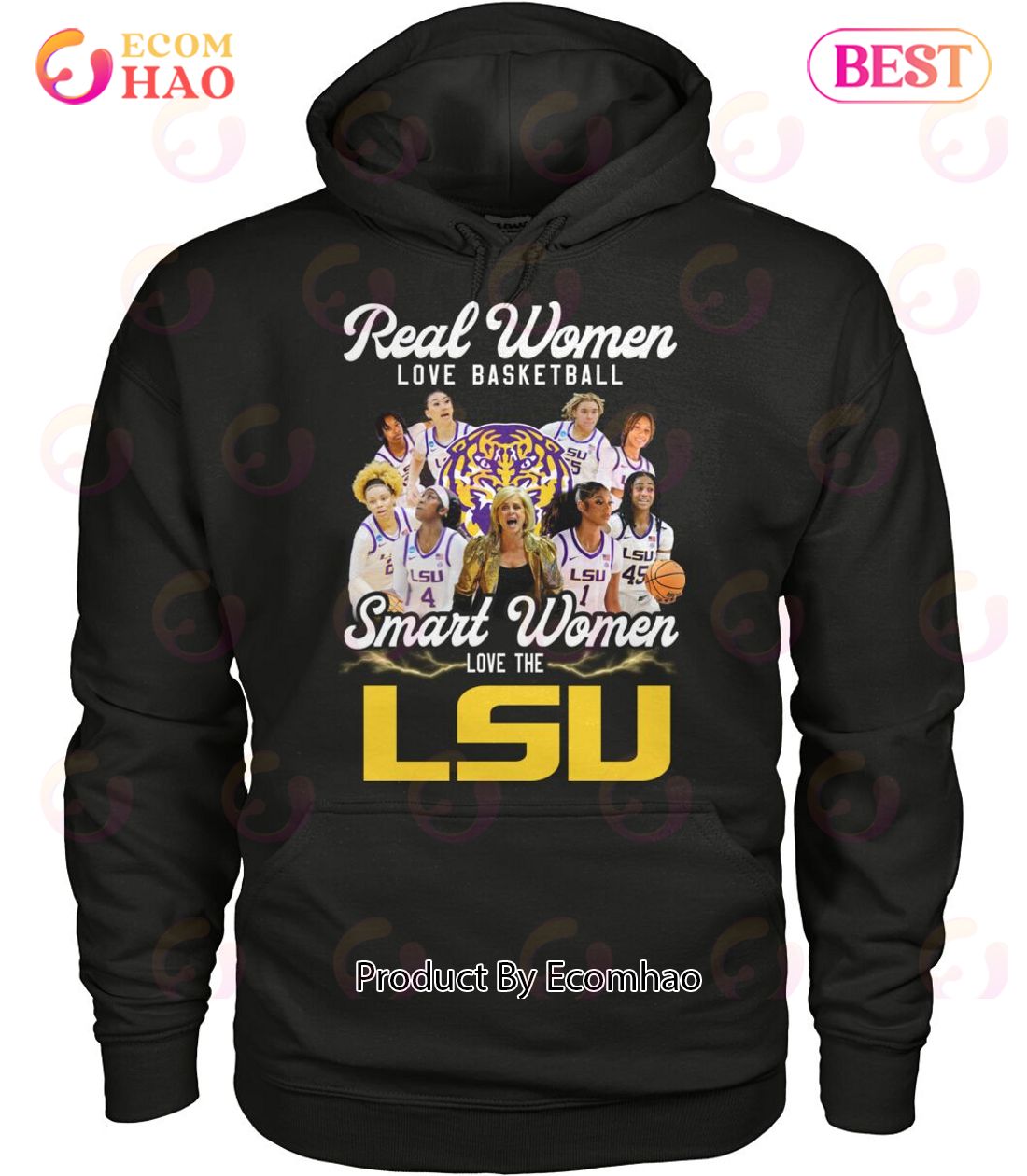 Real Women Love Baseball Smart Women Love The LSU T-Shirt