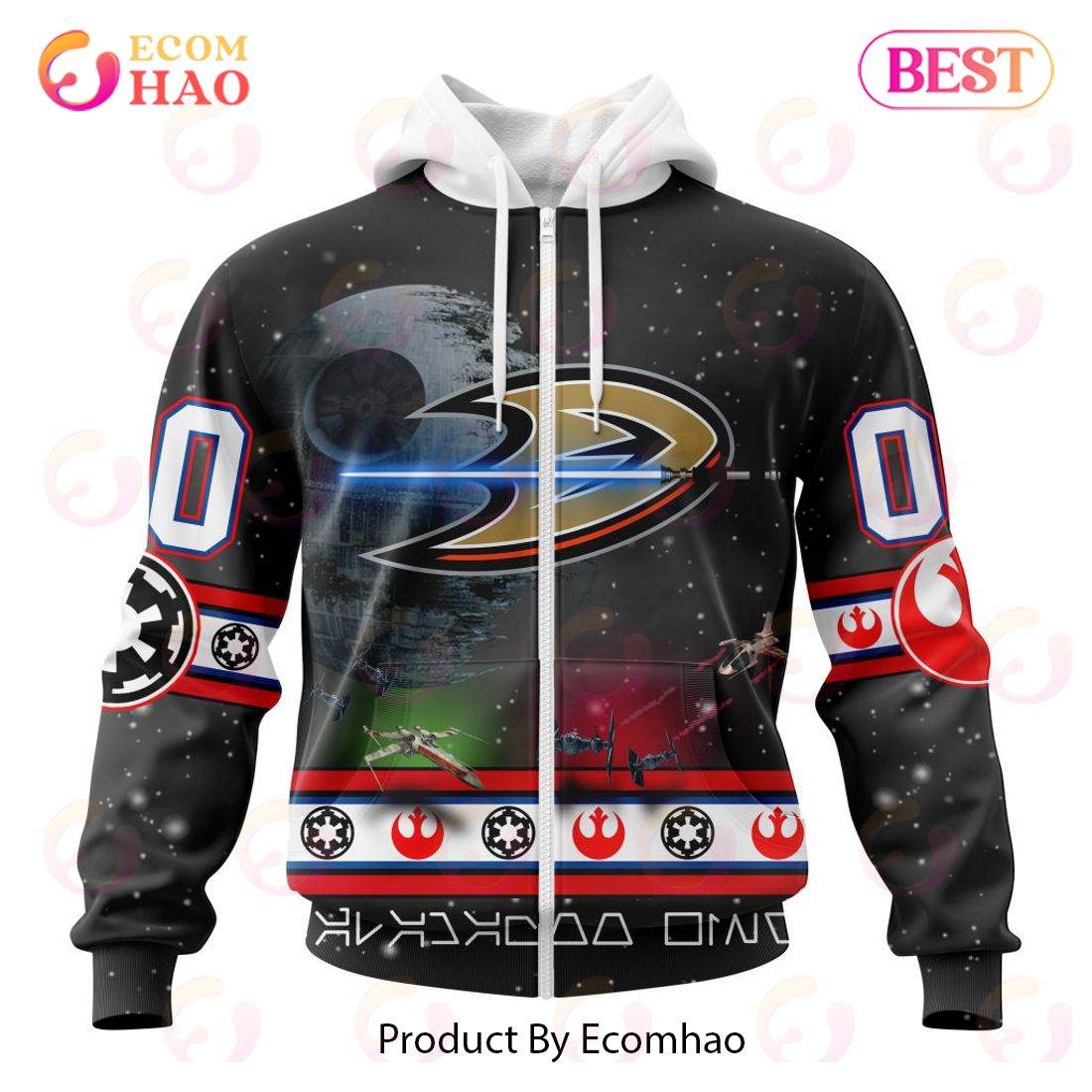 NHL Anaheim Ducks Special Star Wars Design 3D Hoodie