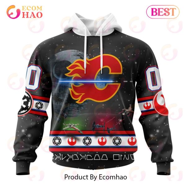 NHL Calgary Flames Special Star Wars Design 3D Hoodie