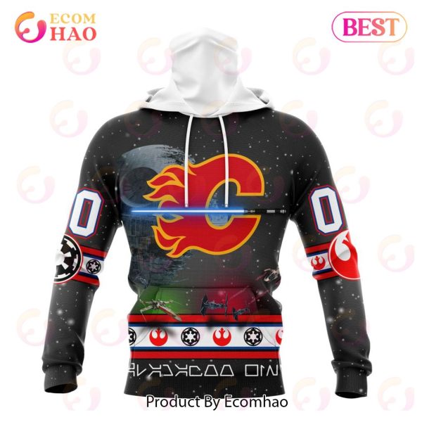 NHL Calgary Flames Special Star Wars Design 3D Hoodie