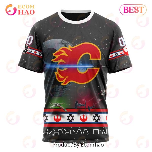 NHL Calgary Flames Special Star Wars Design 3D Hoodie