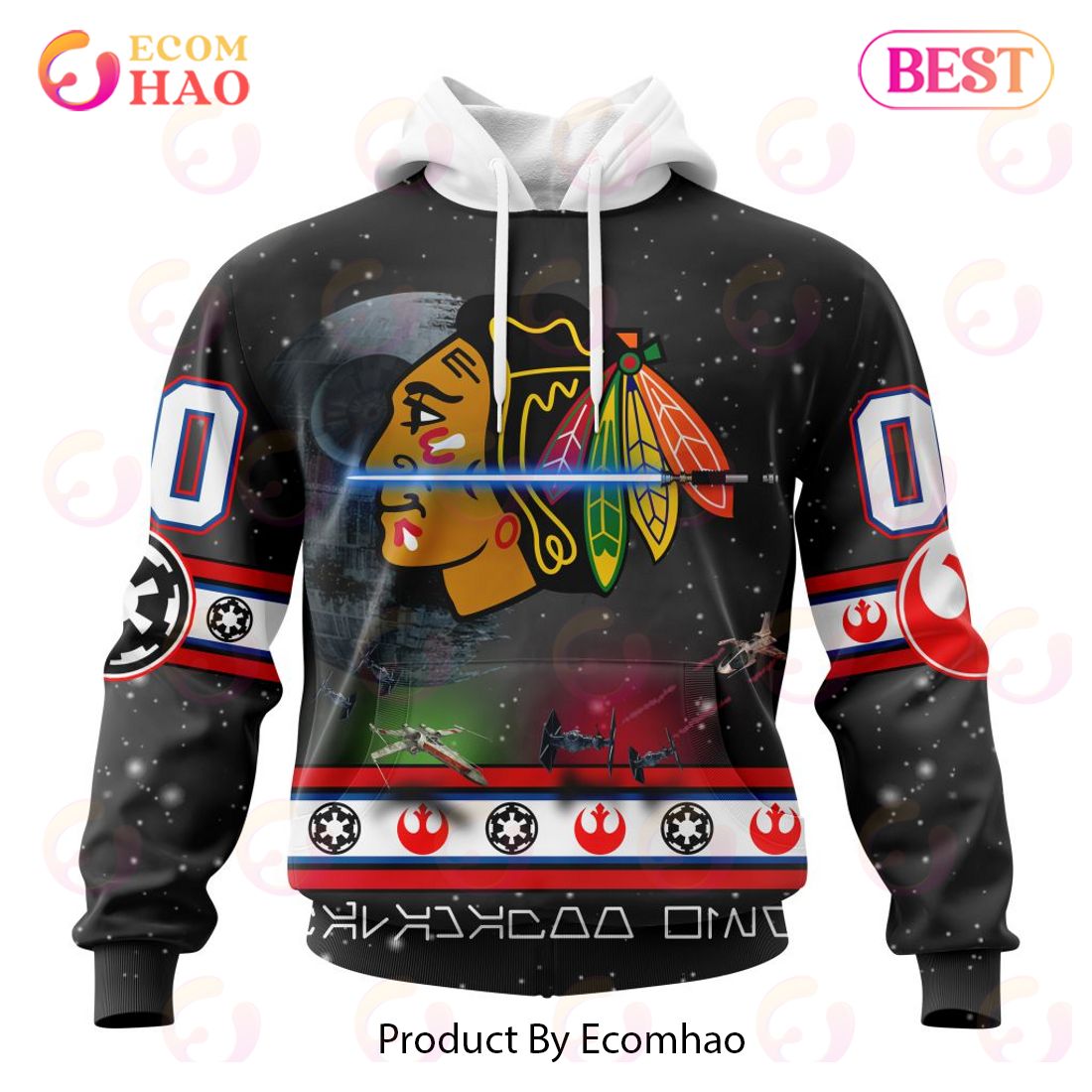 NHL Chicago Blackhawks Special Star Wars Design 3D Hoodie