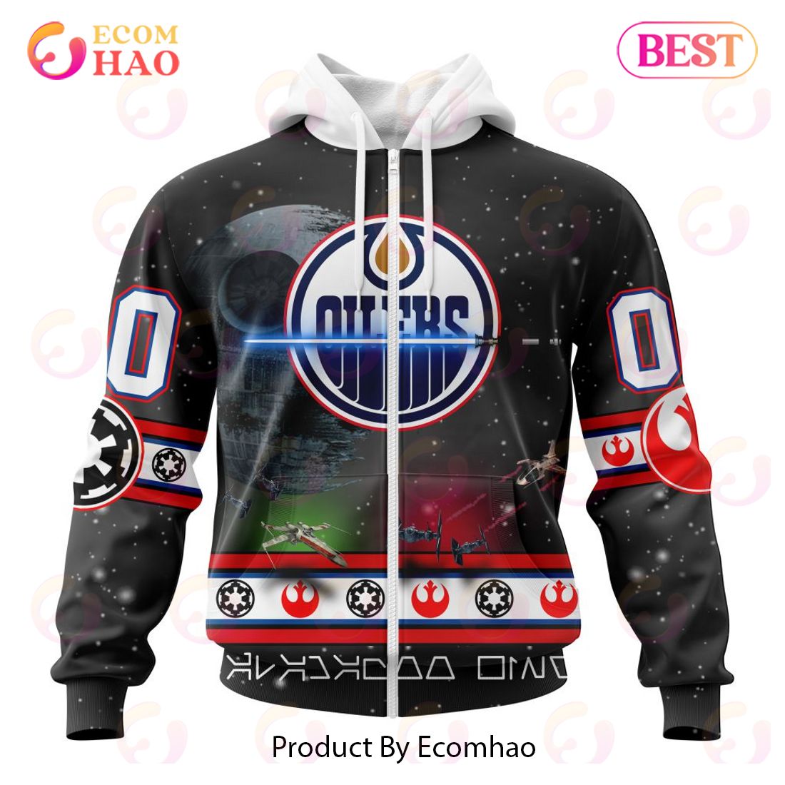 NHL Edmonton Oilers Special Star Wars Design 3D Hoodie