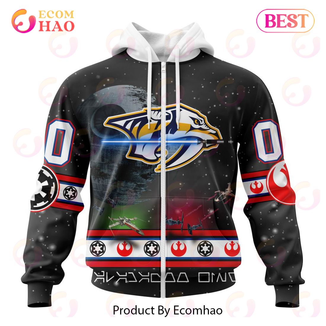 NHL Nashville Predators Special Star Wars Design 3D Hoodie