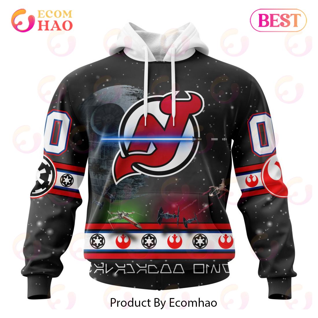 NHL New Jersey Devils Special Star Wars Design 3D Hoodie