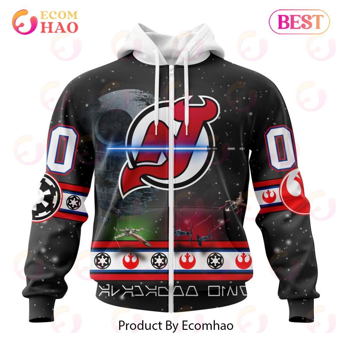 NHL New Jersey Devils Special Star Wars Design 3D Hoodie