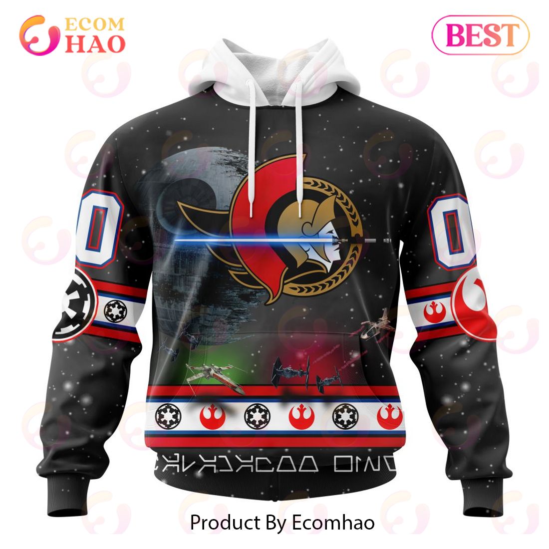 NHL Seattle Kraken Special Star Wars Design 3D Hoodie