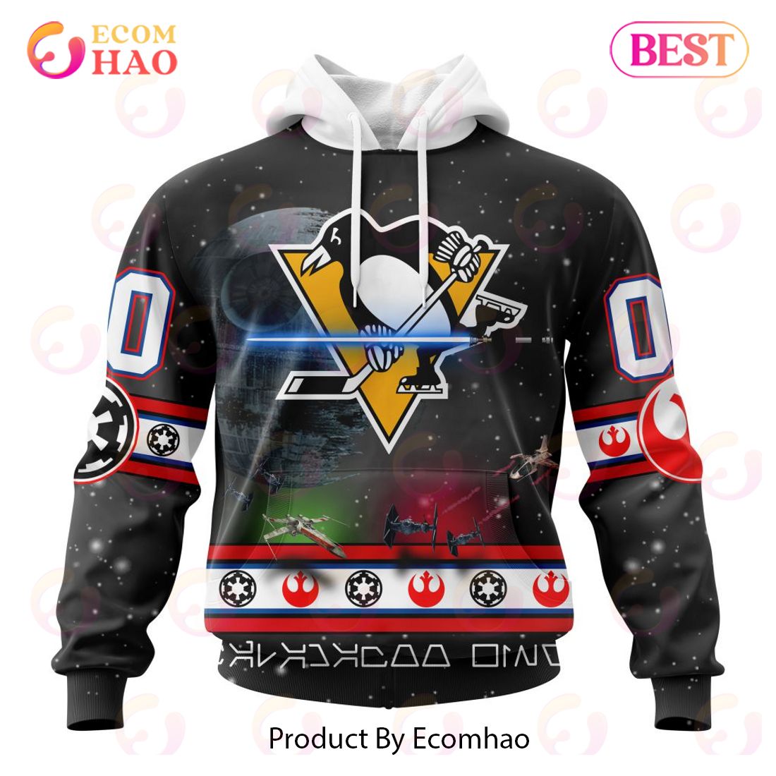 NHL Pittsburgh Penguins Special Star Wars Design 3D Hoodie