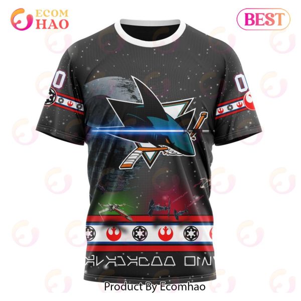 NHL San Jose Sharks Special Star Wars Design 3D Hoodie