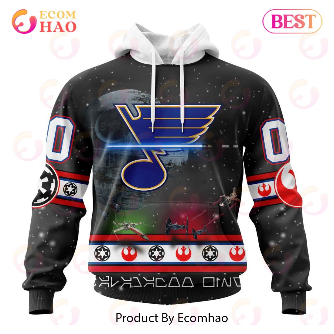 NHL St. Louis Blues Special Star Wars Design 3D Hoodie