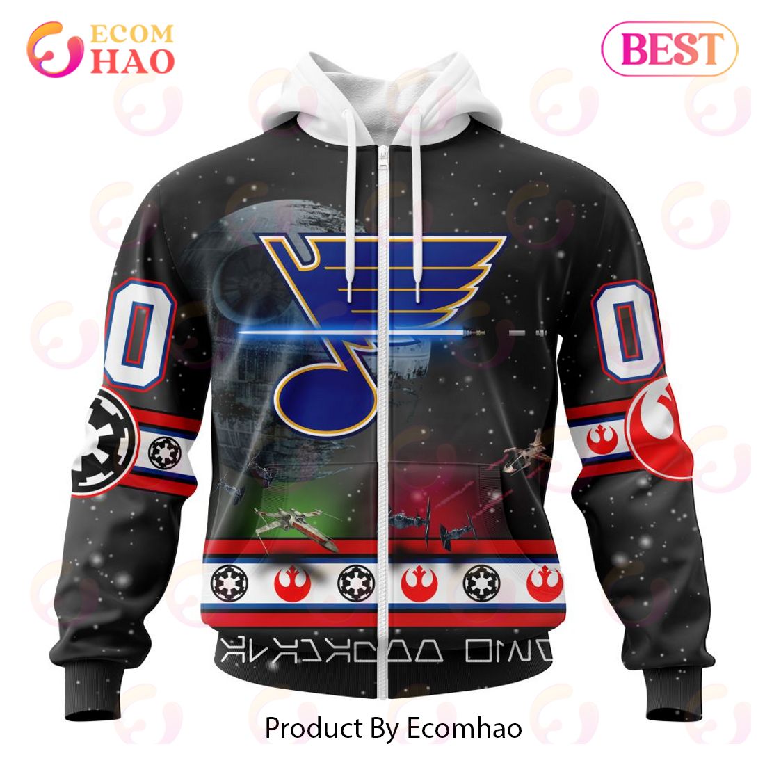 NHL St. Louis Blues Special Star Wars Design 3D Hoodie