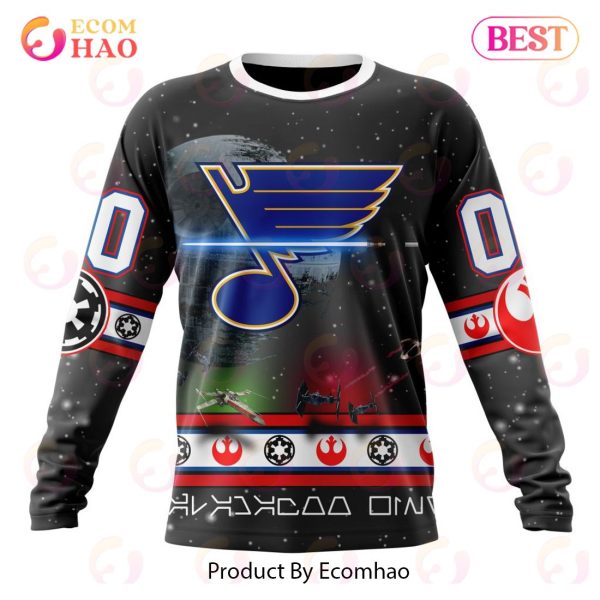 NHL St. Louis Blues Special Star Wars Design 3D Hoodie