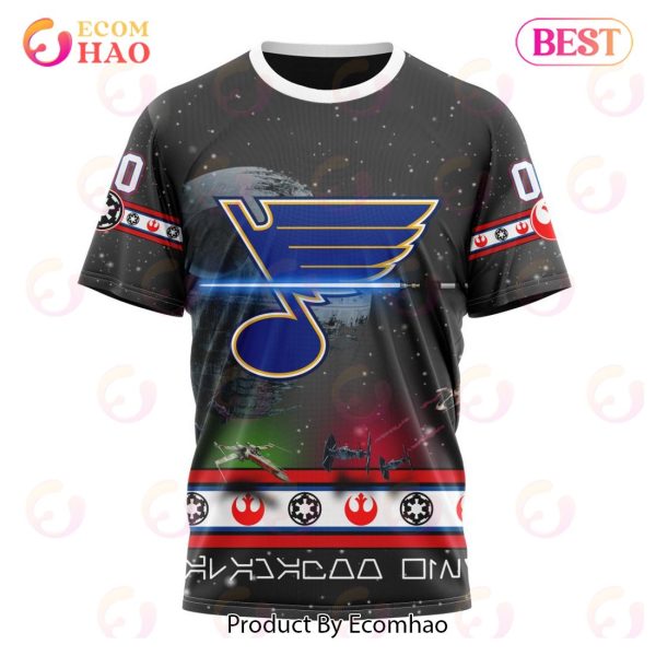 NHL St. Louis Blues Special Star Wars Design 3D Hoodie