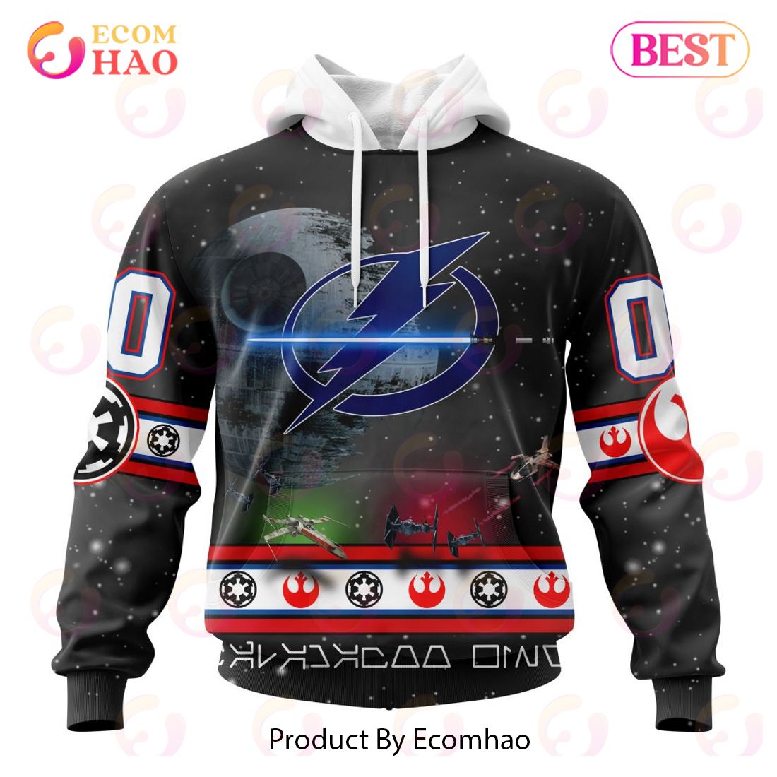 NHL Tampa Bay Lightning Special Star Wars Design 3D Hoodie