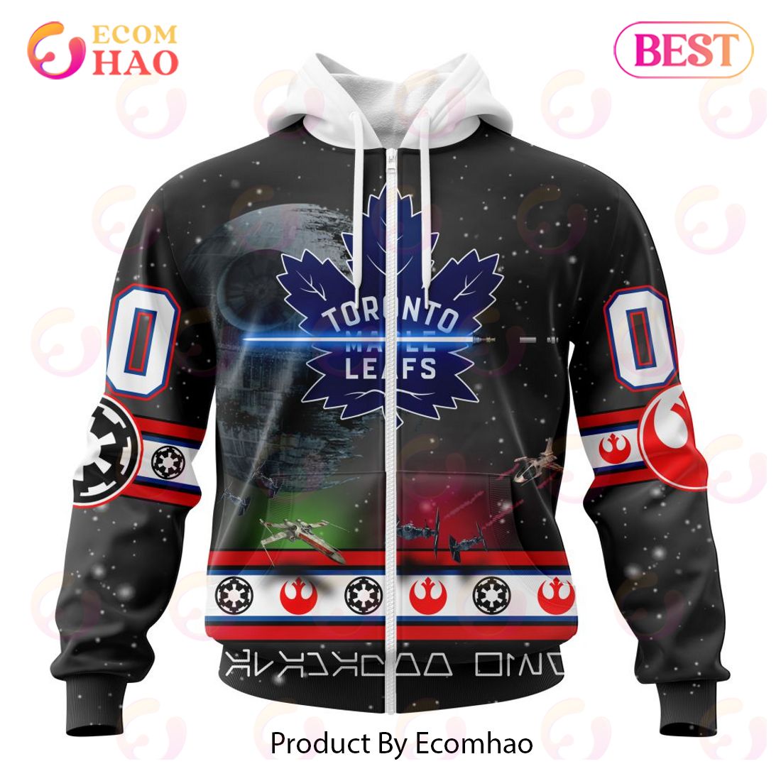 NHL Toronto Maple Leafs Special Star Wars Design 3D Hoodie