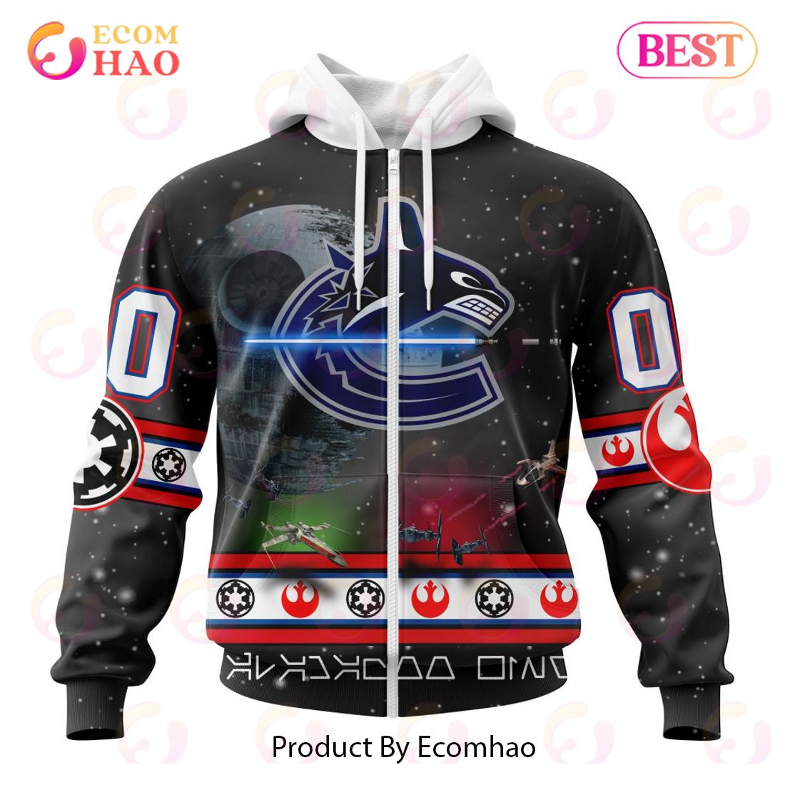 NHL Vancouver Canucks Special Star Wars Design 3D Hoodie