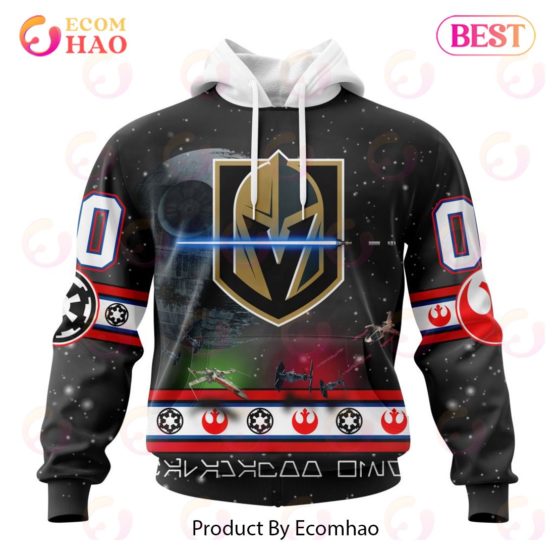 NHL Vegas Golden Knights Special Star Wars Design 3D Hoodie