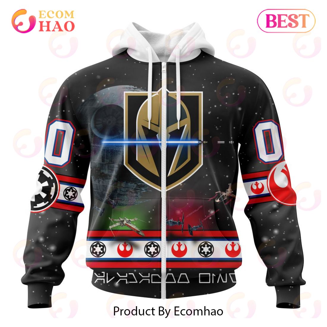 NHL Vegas Golden Knights Special Star Wars Design 3D Hoodie