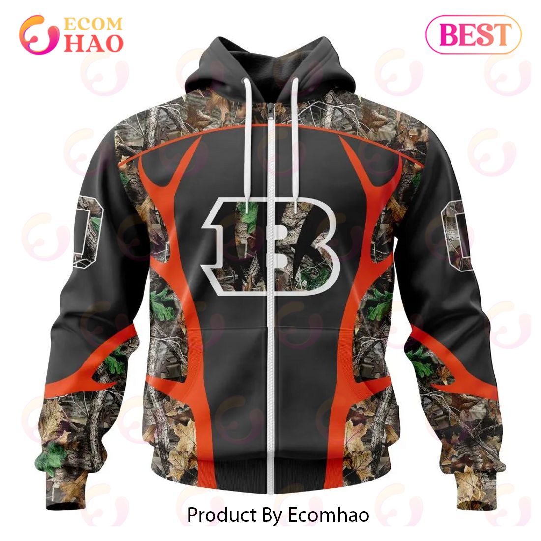 NFL Cincinnati Bengals Special Camo Hunting Design 3D Hoodie