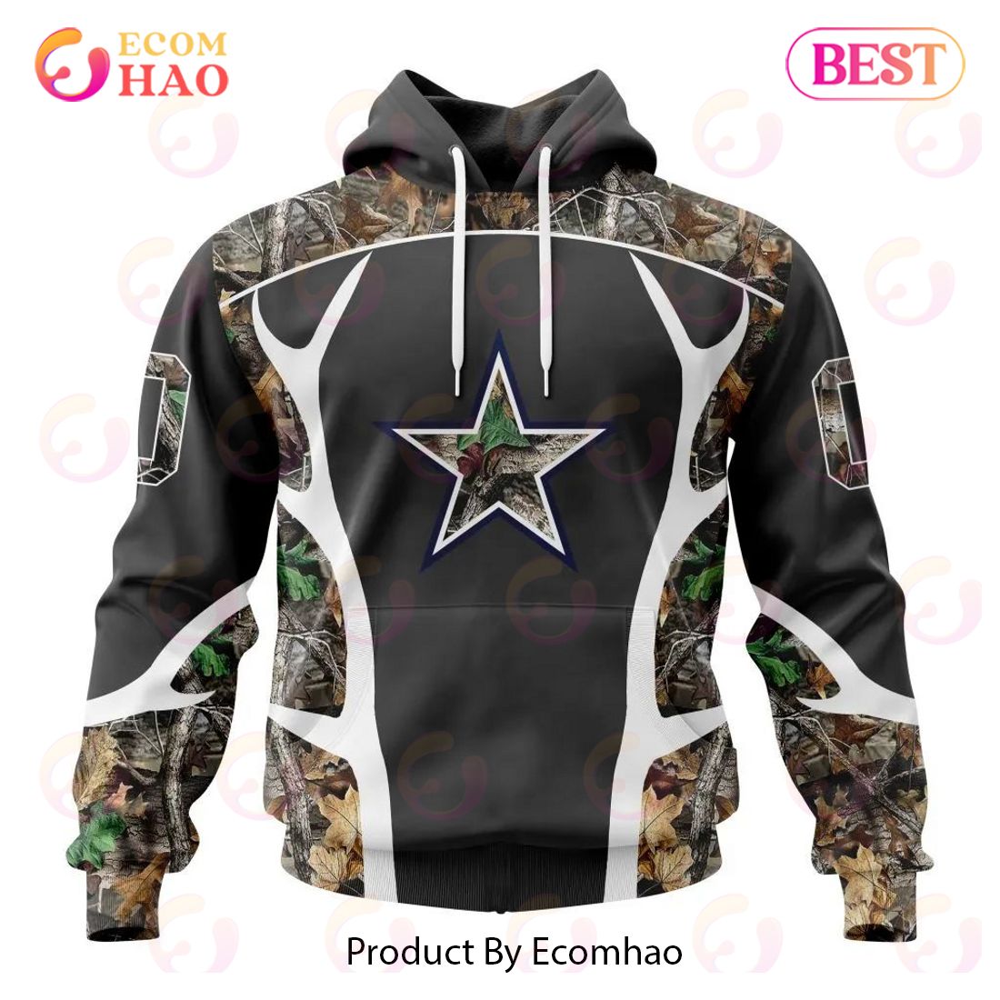 NFL Dallas Cowboys Special Camo Hunting Design 3D Hoodie