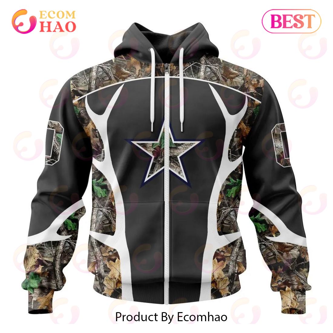 NFL Dallas Cowboys Special Camo Hunting Design 3D Hoodie