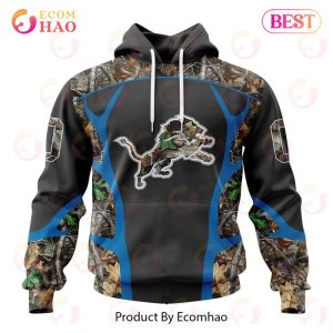 NFL Detroit Lions Special Camo Hunting Design 3D Hoodie