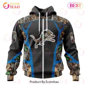 NFL Detroit Lions Special Camo Hunting Design 3D Hoodie