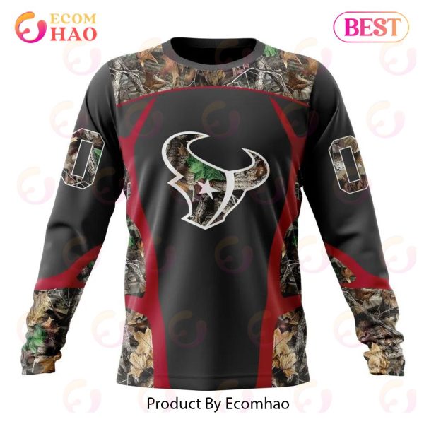 NFL Houston Texans Special Camo Hunting Design 3D Hoodie