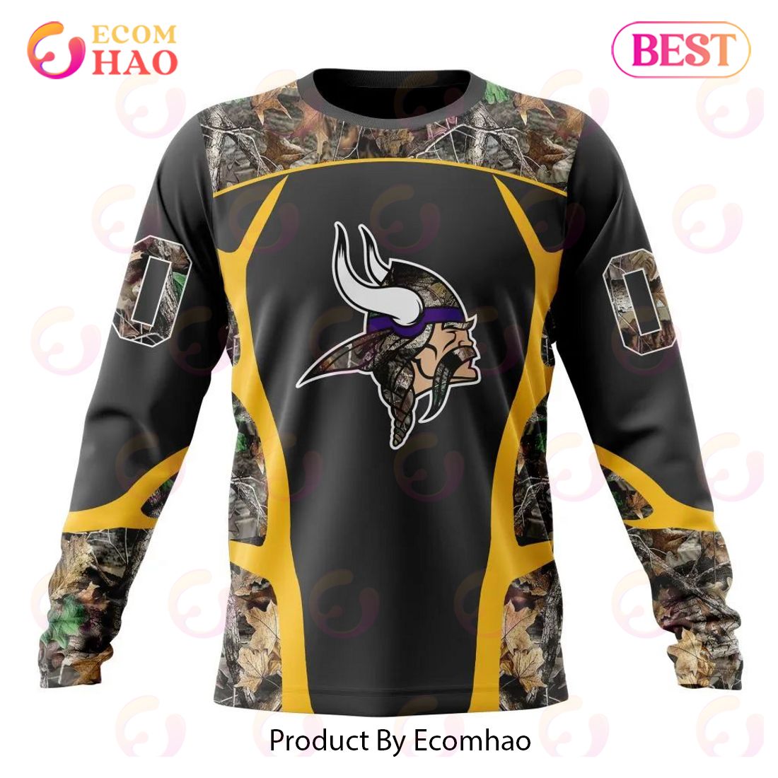 NFL Minnesota Vikings Camo US 3D Hoodie - Ecomhao Store