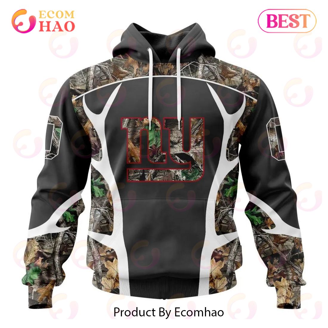 NFL New York Giants Special Camo Hunting Design 3D Hoodie