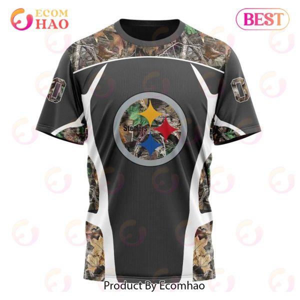 NFL Pittsburgh Steelers Special Camo Hunting Design 3D Hoodie